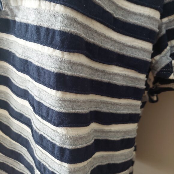 BloomChic Plus Size Navy Grey and Cream Striped Top Size 22-24 - Picture 5 of 11